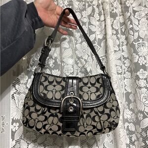 Vintage Coach Soho Signature Jacquard Shoulder Bag